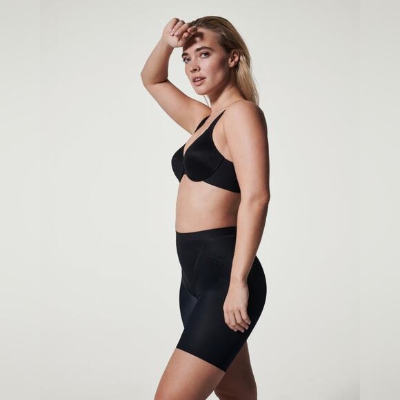 SPANX Spanxshape Black Shaping Panties Invisible Mid-Thigh Short womens XL - Picture 3 of 13